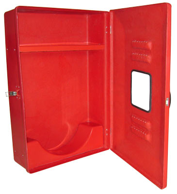 Abrigo de Mangueira de Incêndio em Fibra de Vidro com Prateleira 90x60x18